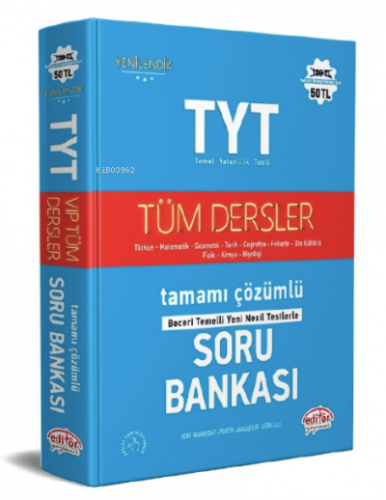 TYT Tüm Dersler Tamamı Çözümlü Soru Bankası