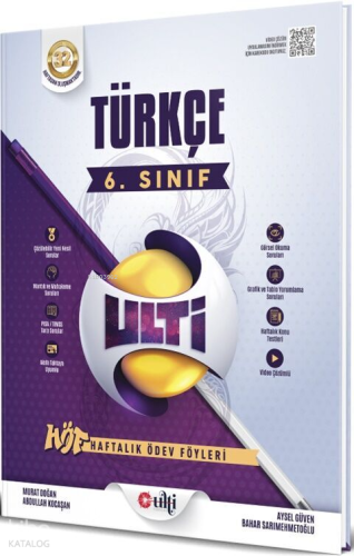 Ulti Yayınları 6. Sınıf Türkçe Haftalık Ödev Föyleri