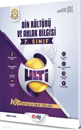 Ulti Yayınları 7. Sınıf Din Kültürü ve Ahlak Bilgisi Haftalık Ödev Föy