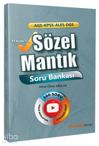 Uzman Kariyer Yayınları KPSS MEB-AGS ALES DGS Sözel Mantık Soru Bankas