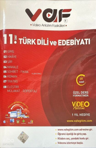 Vaf 11.Sınıf Fasikül T.Dili Edebiyatı - 2023