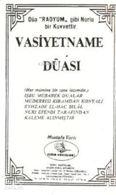 Vasiyetname Duası (Yeni-Eski)