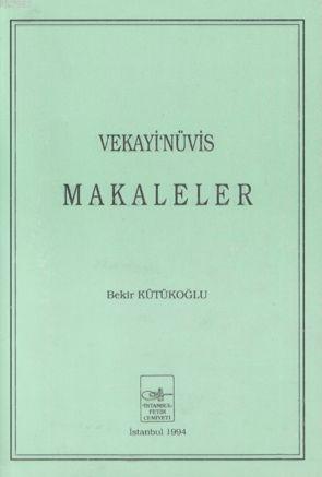 Vekayi'nüvis Makaleler