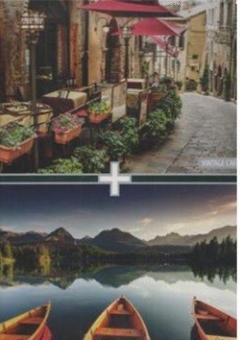 Vintage Cafe Montain Lake 2 X 1000 Puzzle