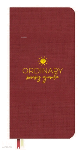 Vivago Art Ordinary Süresiz Ajanda - Bordo (Keten)