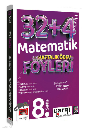 Yargı Ders Arkadaşım 8.Sınıf Matematik 32+4 Haftalık Ödev Föyleri