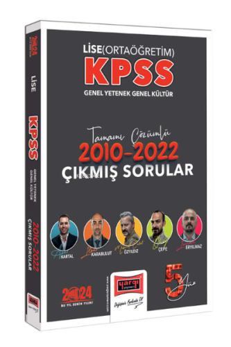 Yargı Yayınları 2024 KPSS GY-GK Lise (Ortaöğretim) Tamamı Çözümlü 2010-2022 Çıkmış Sorular