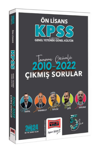 Yargı Yayınları 2024 KPSS GY-GK Ön Lisans Tamamı Çözümlü 2010-2022 Çıkmış Sorular