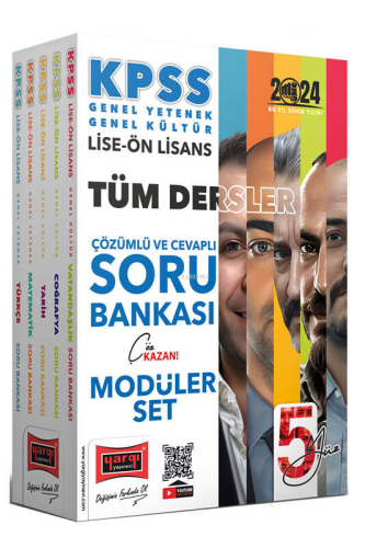 Yargı Yayınları 2024 KPSS Lise Ön Lisans 5Yüz Ekibi GK-GY Tüm Dersler 