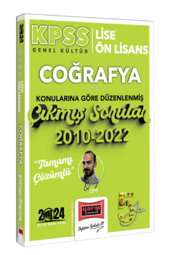 Yargı Yayınları 2024 KPSS Lise Ön Lisans Genel Kültür Coğrafya Konularına Göre Düzenlenmiş 2010-2022 Tamamı Çözümlü Çıkmış Sorular