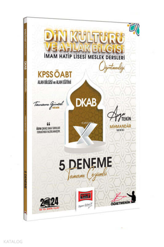 Yargı Yayınları 2024 KPSS ÖABT Din Kültürü ve Ahlak Bilgisi Mihmandar Serisi 5 Deneme