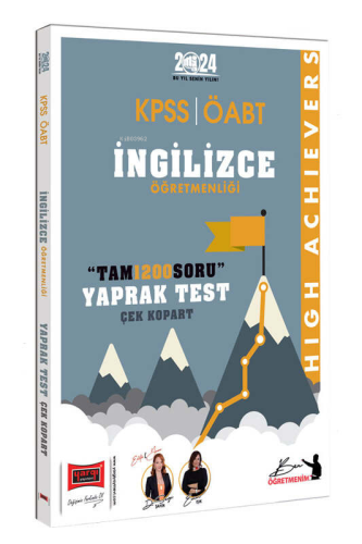 Yargı Yayınları 2024 ÖABT İngilizce Çek Kopart Yaprak Test (Tam 1200 Soru) High Achievers
