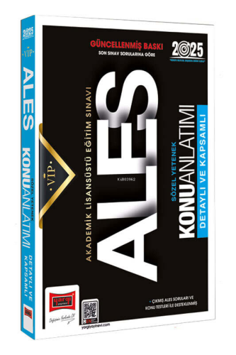 Yargı Yayınları 2025 ALES Vip Sözel Yetenek Konu Anlatımı