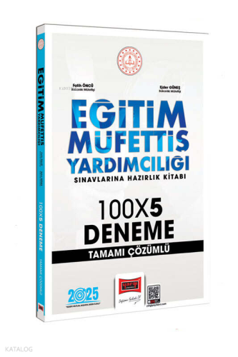 Yargı Yayınları 2025 Eğitim Müfettiş Yardımcılığı Sınavlarına Hazırlık Kitabı 100x5 Tamamı Çözümlü Deneme