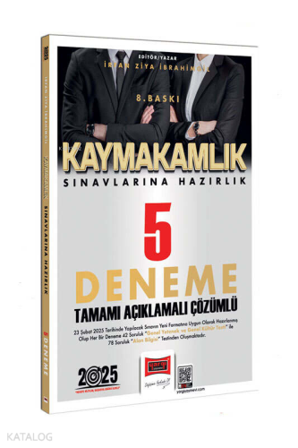 Yargı Yayınları 2025 Kaymakamlık Sınavlarına Hazırlık Tamamı Açıklamalı Çözümlü 5 Deneme Sınavı