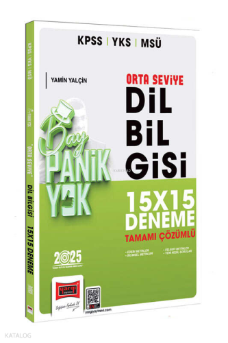 Yargı Yayınları 2025 KPSS YKS MSÜ Tamamı Çözümlü Panik Yok Orta Seviye Dil Bilgisi 15x15 Deneme