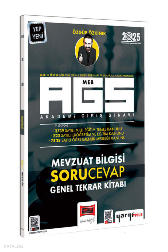 Yargı Yayınları 2025 MEB-AGS Mevzuat Bilgisi Soru-Cevap Genel Tekrar Kitabı