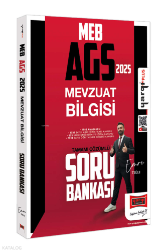 Yargı Yayınları 2025 MEB-AGS Mevzuat Bilgisi Tamamı Çözümlü Soru Bankası