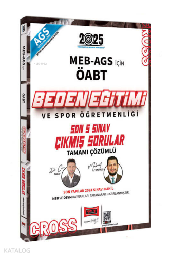 Yargı Yayınları 2025 MEB AGS ÖABT Beden Eğitimi ve Spor Öğretmenliği Son 5 Sınav Çıkmış Sorular