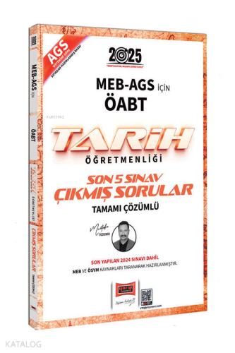 Yargı Yayınları 2025 MEB AGS ÖABT Tarih Öğretmenliği Son 5 Sınav Çıkmış Sorular