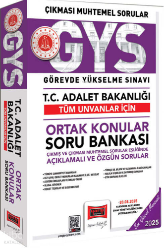 Yargı Yayınları 2025 T.C Adalet Bakanlığı Tüm Unvanlar İçin Ortak Konu