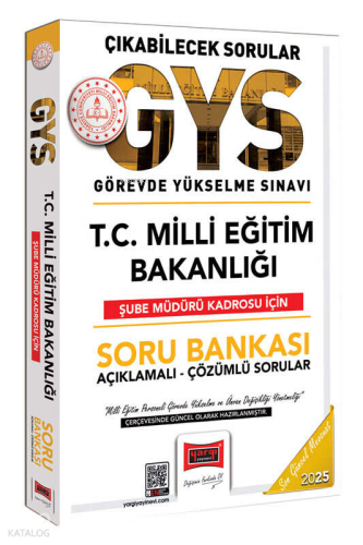 Yargı Yayınları 2025 T.C. MEB Şube Müdürü Soru Bankası Açıklamalı Çözümlü