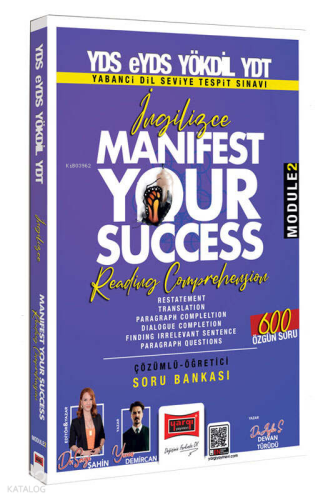 Yargı Yayınları 2025 YDS eYDS YÖKDİL YDT İngilizce Manifest Your Success Reading Comprehension Soru Bankası (Modüle 2)
