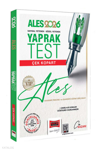 Yargı Yayınları 2026 ALES VIP Sayısal-Sözel Yetenek Çek Kopart Yaprak 