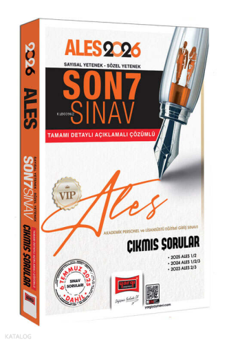 Yargı Yayınları 2026 ALES VİP Sayısal-Sözel Yetenek Son 7 Sınav Çıkmış Sorular (6 Temmuz Dahil)