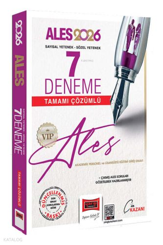 Yargı Yayınları 2026 ALES VIP Sayısal-Sözel Yetenek Tamamı Çözümlü 7 D