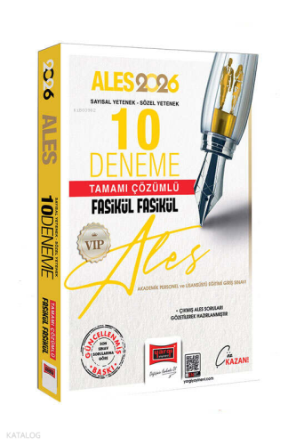 Yargı Yayınları 2026 ALES VIP Sayısal-Sözel Yetenek Tamamı Çözümlü Fas