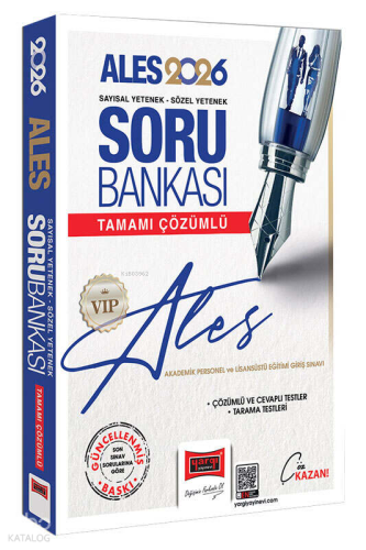 Yargı Yayınları 2026 ALES VIP Sayısal-Sözel Yetenek Tamamı Çözümlü Sor