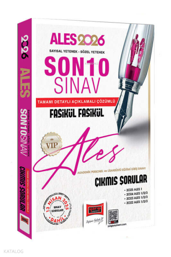 Yargı Yayınları 2026 ALES VIP Son 10 Sınav Fasikül Fasikül Çıkmış Soru