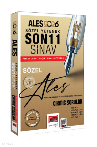 Yargı Yayınları 2026 ALES VIP Sözel Yetenek Son 11 Sınav Çıkmış Sorula