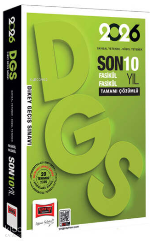 Yargı Yayınları 2026 DGS Sayısal-Sözel Yetenek Fasikül Fasikül Son 10 Yıl Çıkmış Sorular