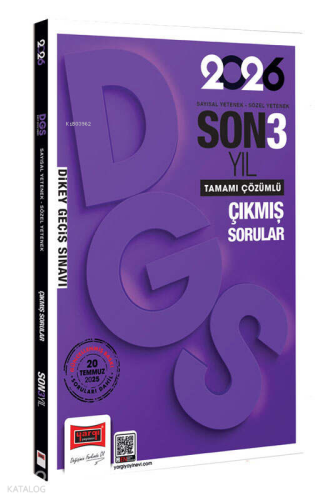 Yargı Yayınları 2026 DGS Sayısal-Sözel Yetenek Son 3 Yıl Çıkmış Sorular