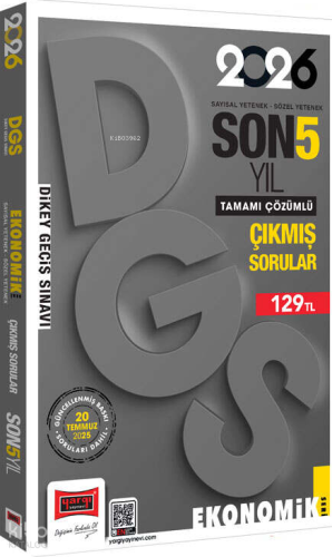 Yargı Yayınları 2026 DGS Sayısal-Sözel Yetenek Son 5 Yıl Çıkmış Sorular (Ekonomik Baskı)