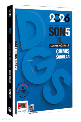 Yargı Yayınları 2026 DGS Sayısal-Sözel Yetenek Son 5 Yıl Çıkmış Sorular