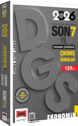 Yargı Yayınları 2026 DGS Sayısal-Sözel Yetenek Son 7 Yıl Çıkmış Sorular (Ekonomik Baskı)