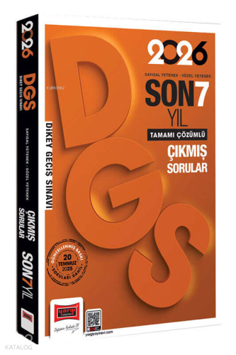 Yargı Yayınları 2026 DGS Sayısal-Sözel Yetenek Son 7 Yıl Çıkmış Sorular