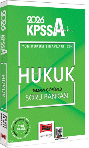 Yargı Yayınları 2026 KPSS-A Grubu Hukuk Tamamı Çözümlü Soru Bankası