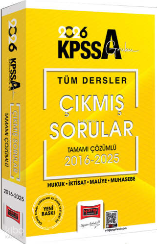 Yargı Yayınları 2026 KPSS-A Grubu Tüm Dersler 2016-2025 Tamamı Çözümlü Çıkmış Sorular
