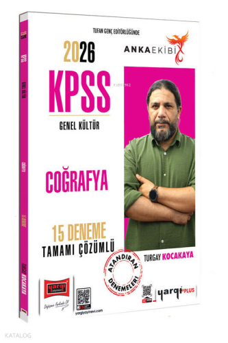 Yargı Yayınları 2026 KPSS Genel Kültür Anka Ekibi Tamamı Çözümlü Coğrafya 15 Deneme