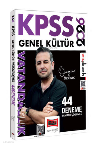 Yargı Yayınları 2026 KPSS Genel Kültür Tamamı Çözümlü Vatandaşlık 44 Deneme