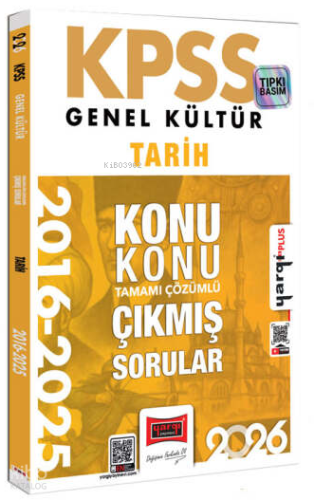 Yargı Yayınları 2026 KPSS Genel Kültür Tarih 2016-2026 Konu Konu Tamam