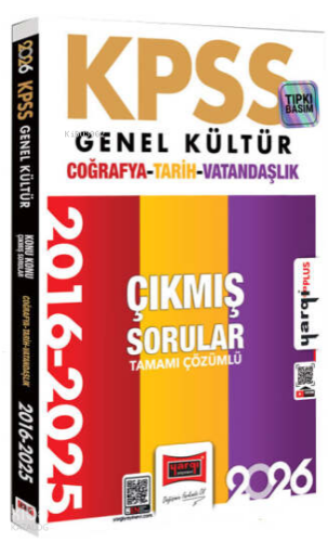 Yargı Yayınları 2026 KPSS Genel Kültür Tarih-Coğrafya-Vatandaşlık 2016