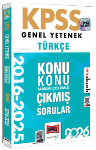 Yargı Yayınları 2026 KPSS Genel Yetenek Türkçe 2016-2026 Konu Konu Tam