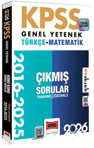 Yargı Yayınları 2026 KPSS Genel Yetenek Türkçe-Matematik 2016-2026 Kon