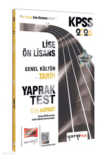 Yargı Yayınları 2026 KPSS Lise-Ön Lisans Genel Kültür Tarih Çek Kopart