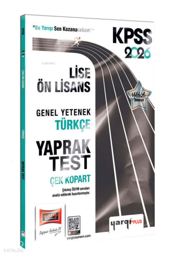 Yargı Yayınları 2026 KPSS Lise-Ön Lisans Genel Yetenek Türkçe Çek Kopa